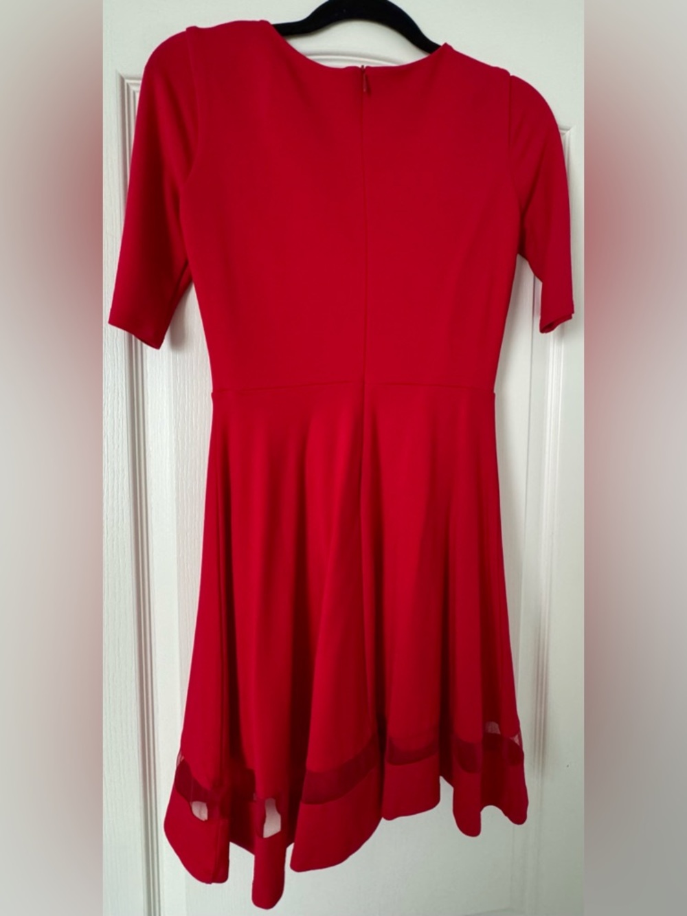 Lulu's Sheer Factor Red Mesh Skater Dress - EUC - Picture 2 of 6
